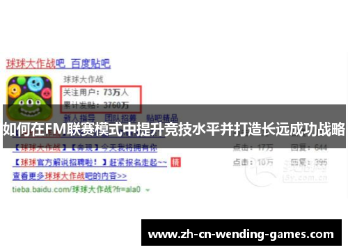 如何在FM联赛模式中提升竞技水平并打造长远成功战略